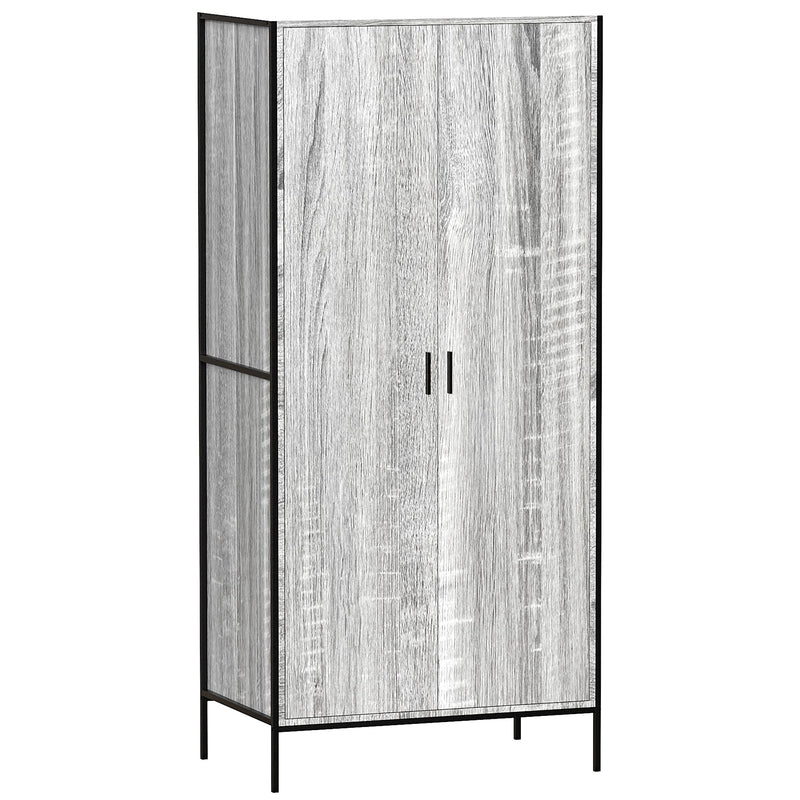 Vida Designs Brooklyn 2 Door Wardrobe - Grey