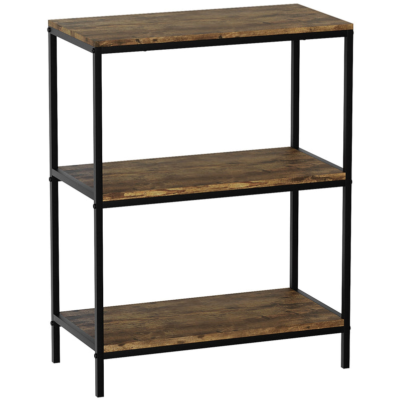 Vida Designs Brooklyn 3 Tier Bookcase - Dark Wood