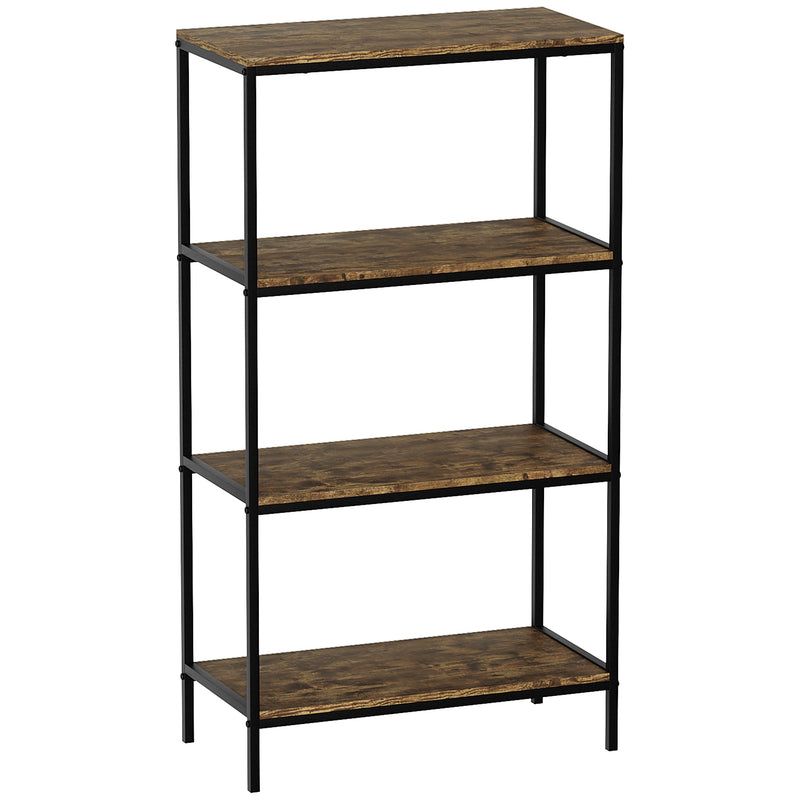 Vida Designs Brooklyn 4 Tier Bookcase - Dark Wood