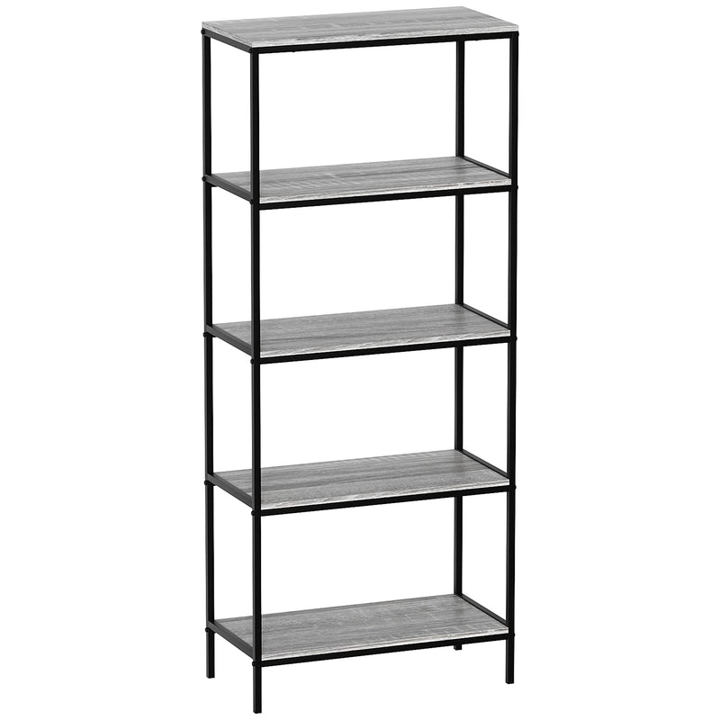 Vida Designs Brooklyn 5 Tier Bookcase - Grey