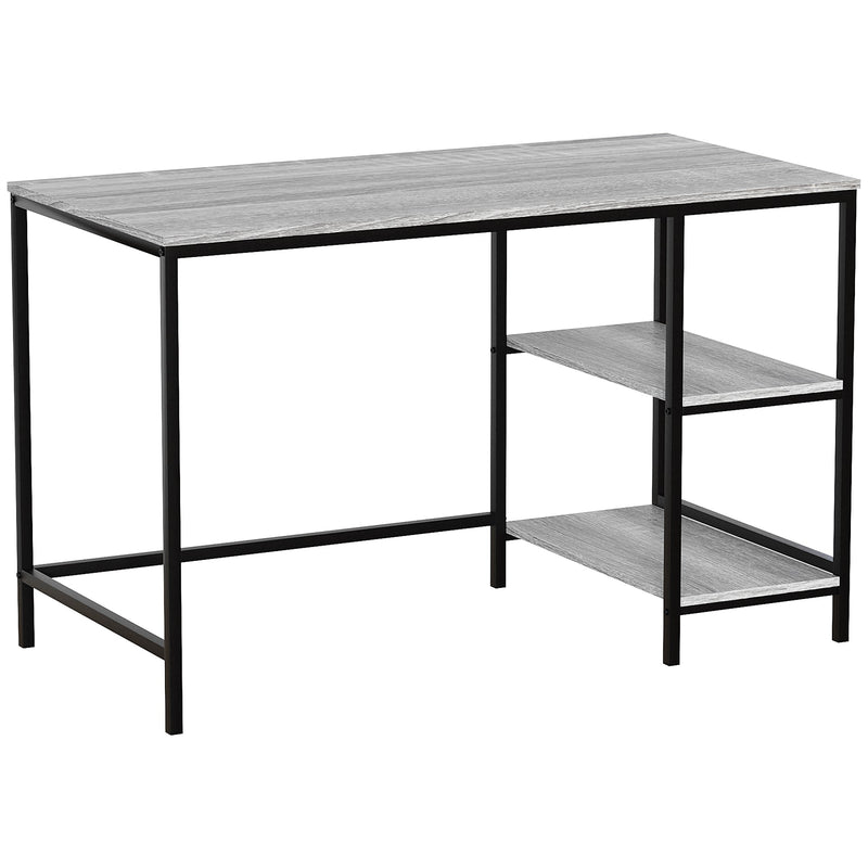 Vida Designs Brooklyn Desk with 2 Shelves - Grey