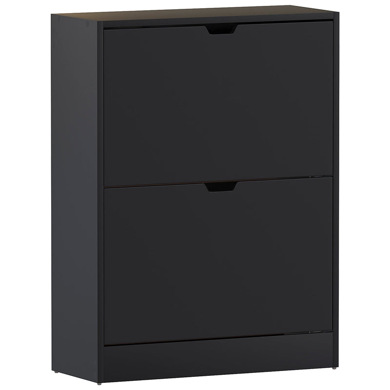 Vida Designs 2 Drawer Shoe Cabinet - Black - FSC