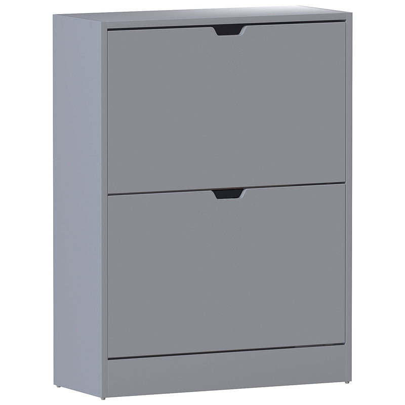 Vida Designs 2 Drawer Shoe Cabinet - Grey - FSC