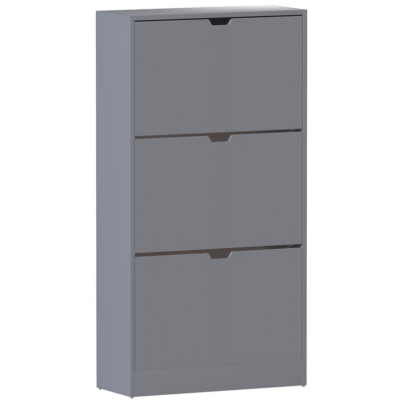 Vida Designs 3 Drawer Shoe Cabinet - Grey - FSC