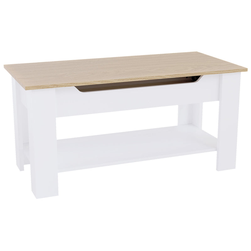 Vida Designs Lift Up Coffee Table - Oak & White