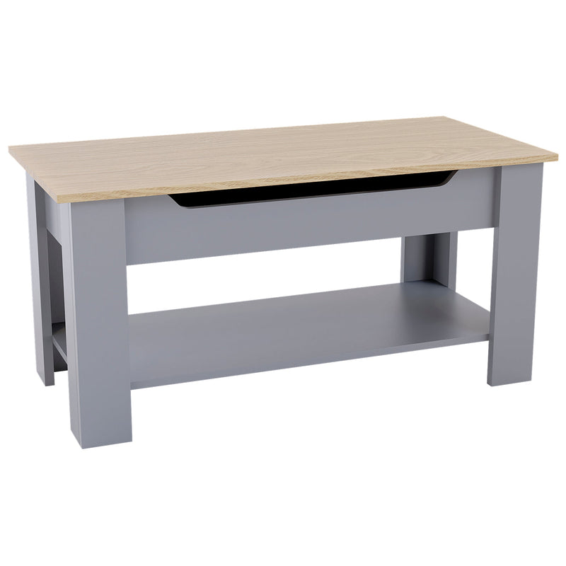 Vida Designs Lift Up Coffee Table - Oak & Grey