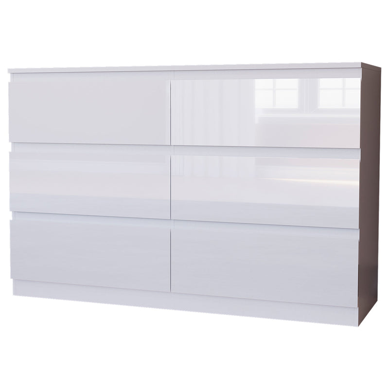 Vida Designs Glinton 6 Drawer Chest - White - FSC