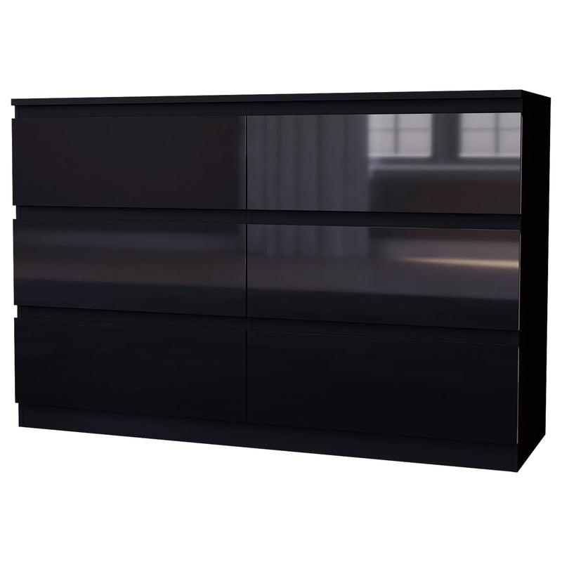 Vida Designs Glinton 6 Drawer Chest - Black - FSC