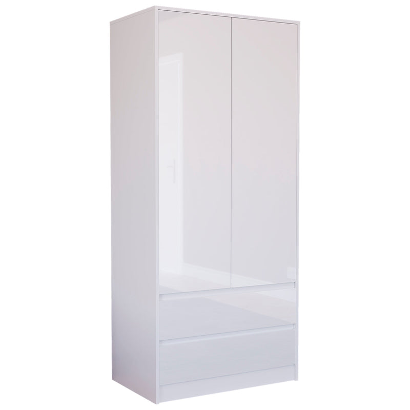 Vida Designs Glinton 2 Door Wardrobe With Drawers - White - FSC