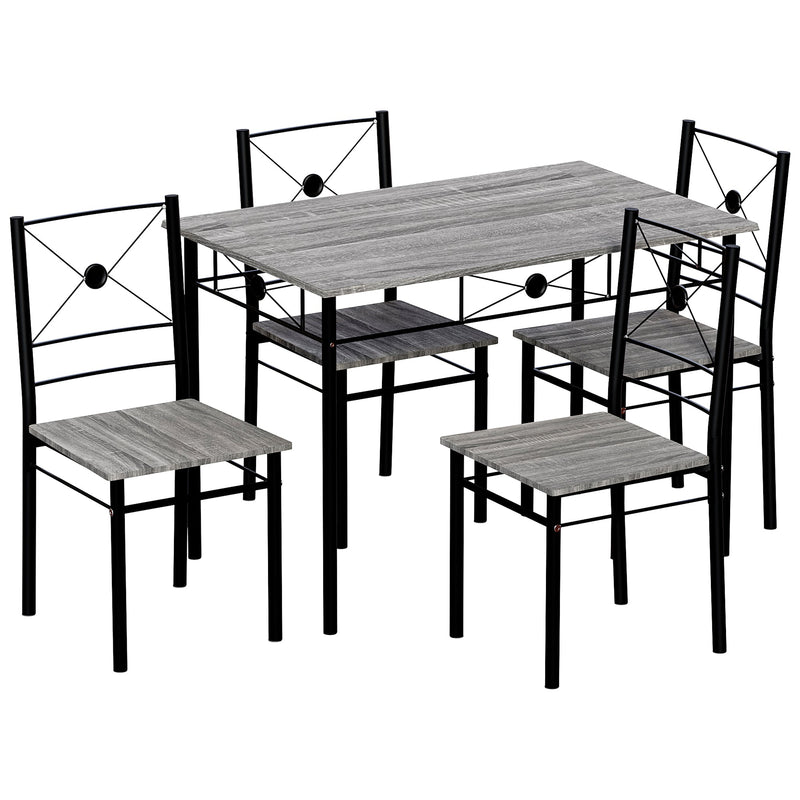 Vida Designs Roslyn 4 Seater Dining Set - Grey