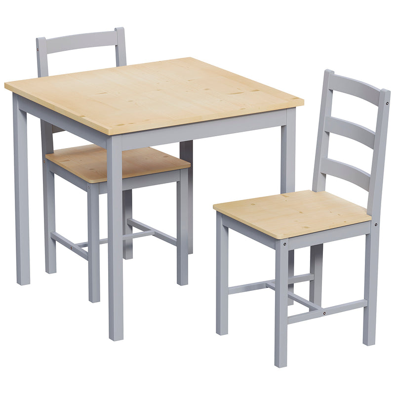 Vida Designs Yorkshire 2 Seater Dining Set - Grey & Pine