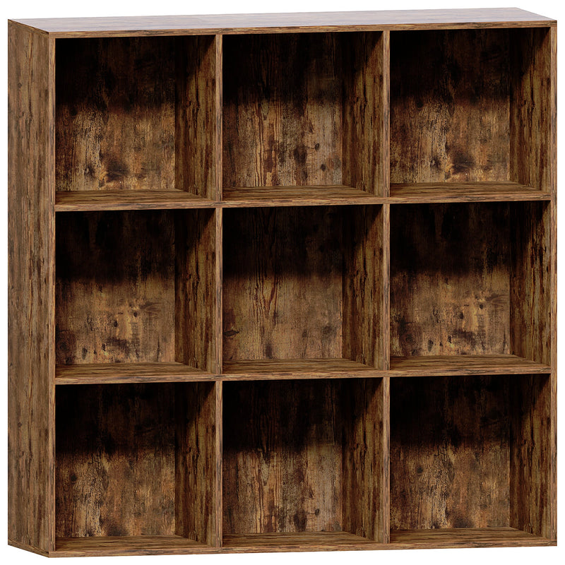 Vida Designs Durham 3x3 Cube Storage Unit - Dark Wood