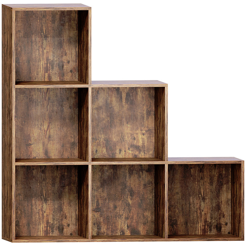 Vida Designs Durham 6 Cube Staircase Storage Unit - Dark Wood