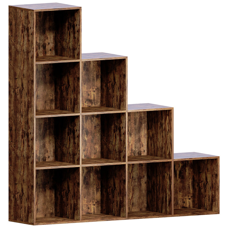 Vida Designs Durham 10 Cube Staircase Storage Unit - Dark Wood