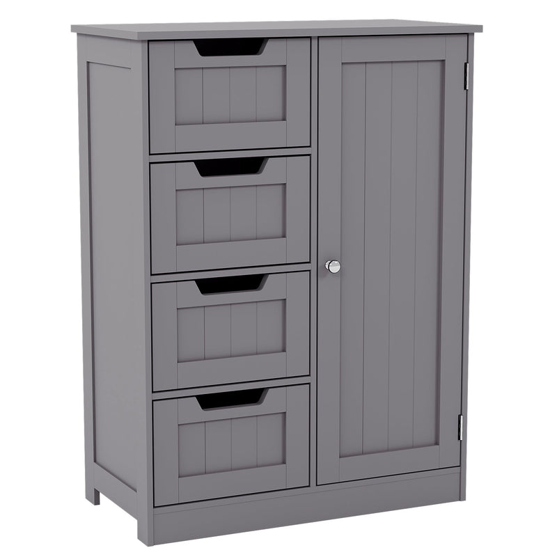 Bath Vida Priano 4 Drawer 1 Door Freestanding Unit - Grey