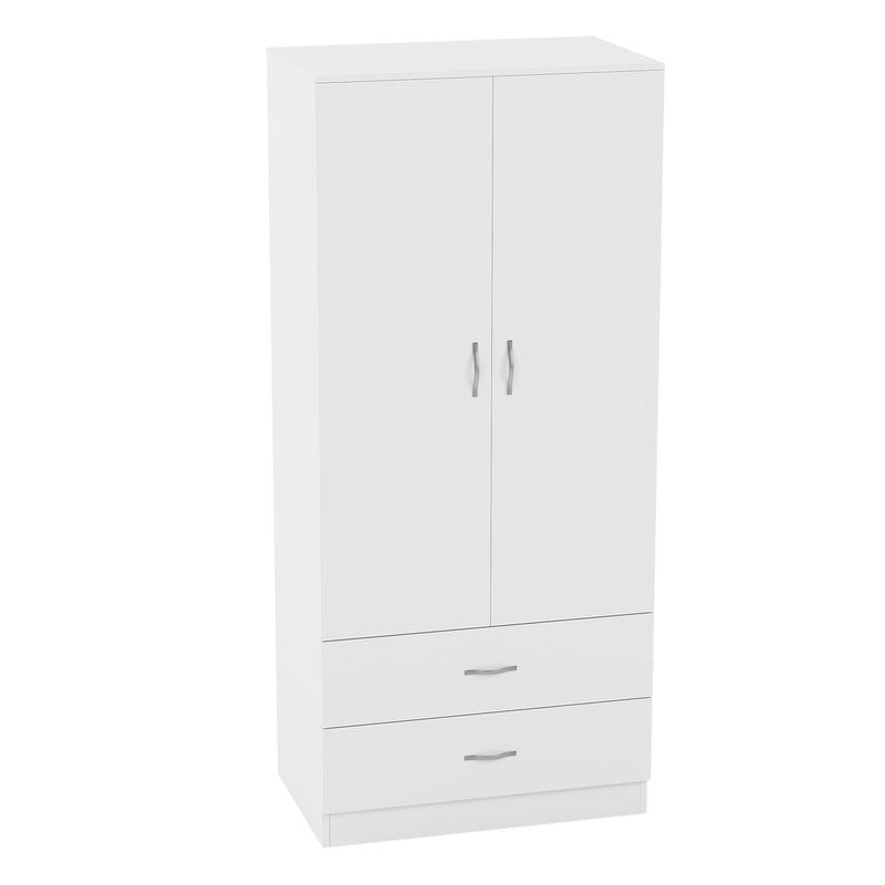 Vida Designs Riano 2 Door 2 Drawer Wardrobe - White