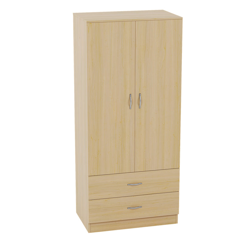 Vida Designs Riano 2 Door 2 Drawer Wardrobe - Pine