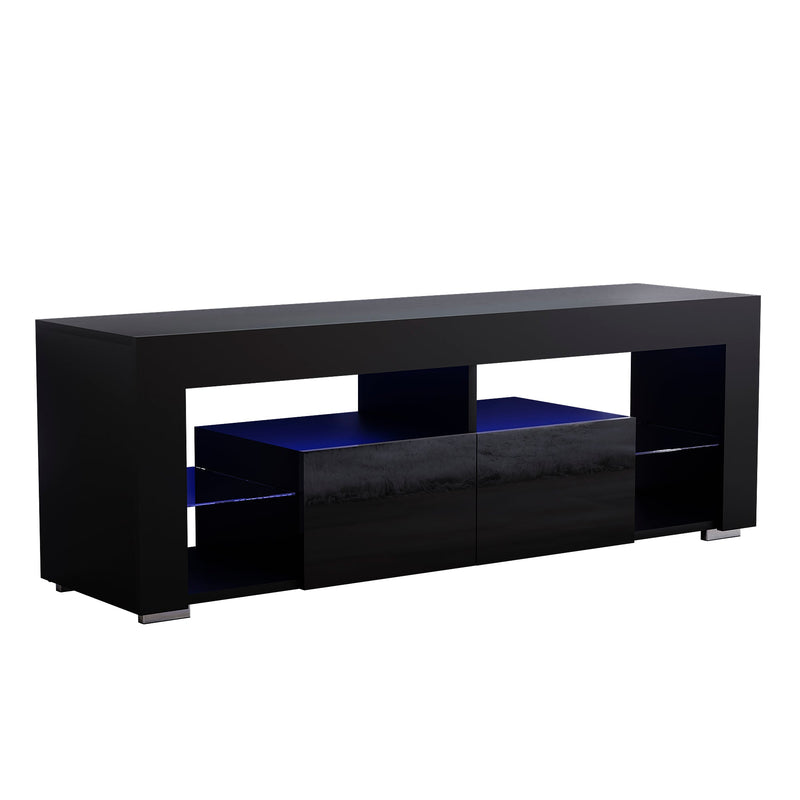 Vida Designs Luna 2 Drawer LED TV Unit - Black