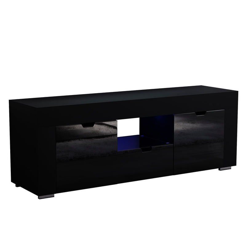 Vida Designs Eclipse 2 Door 1 Drawer LED TV Unit - Black