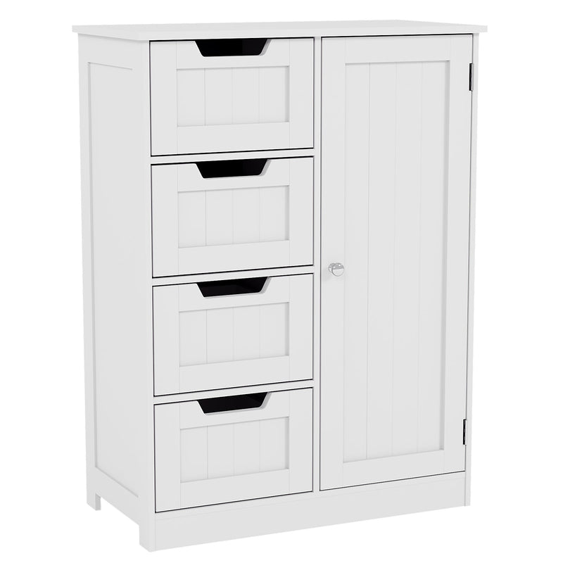 Bath Vida Priano 4 Drawer 1 Door Freestanding Unit - White