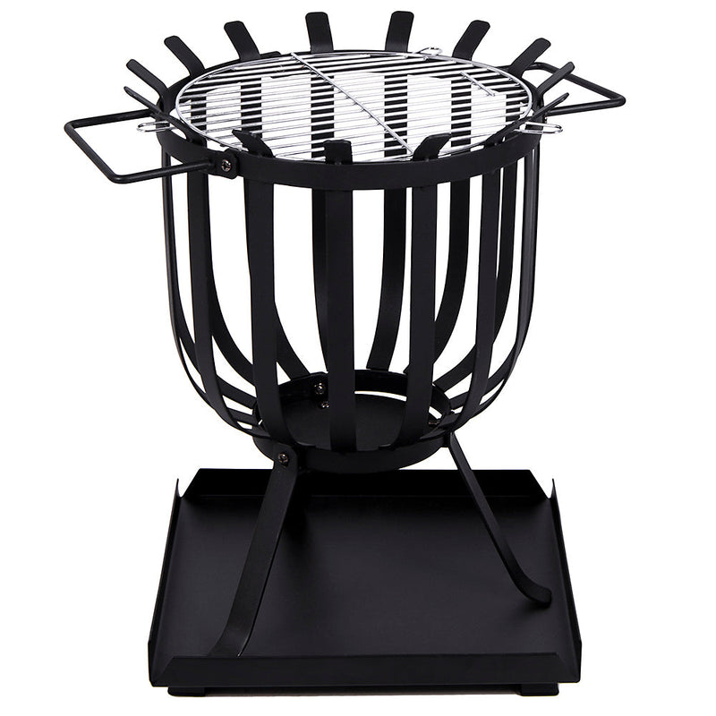 Fire Vida Steel Brazier Black - Square