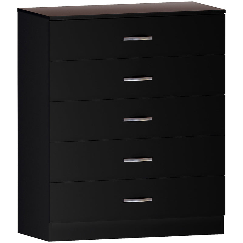 Vida Designs Riano 5 Drawer Chest - Black