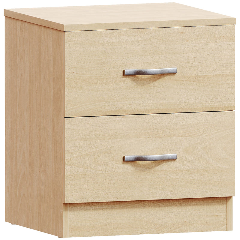 Vida Designs Riano 2 Drawer Bedside Chest - Pine