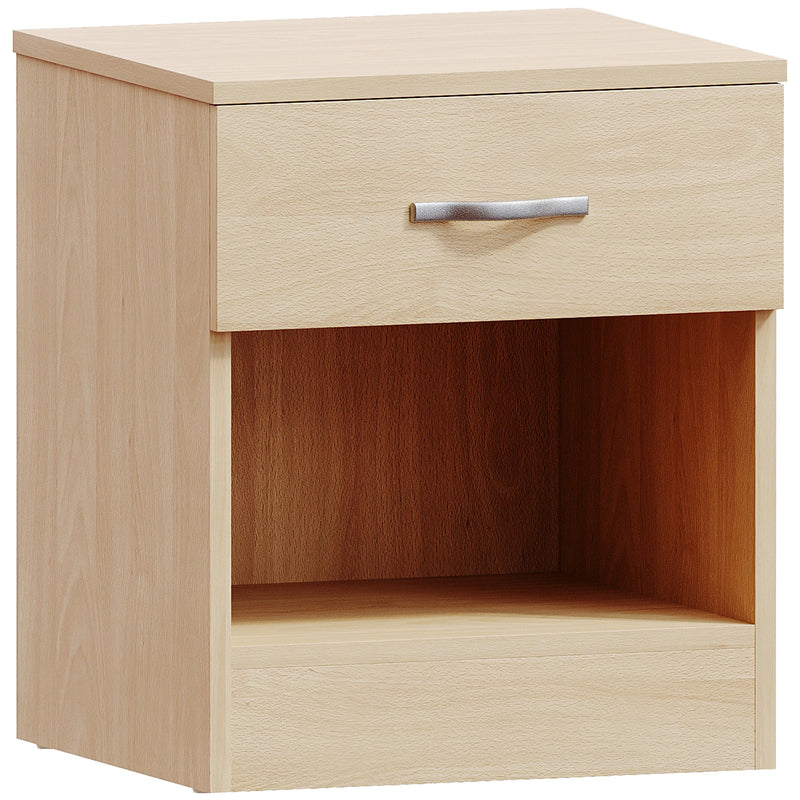 Vida Designs Riano 1 Drawer Bedside Chest - Pine