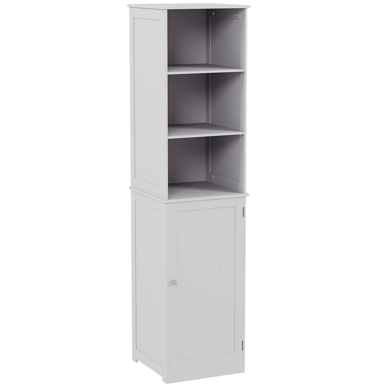 Bath Vida Priano 1 Door 2 Shelf Tall Cabinet - White