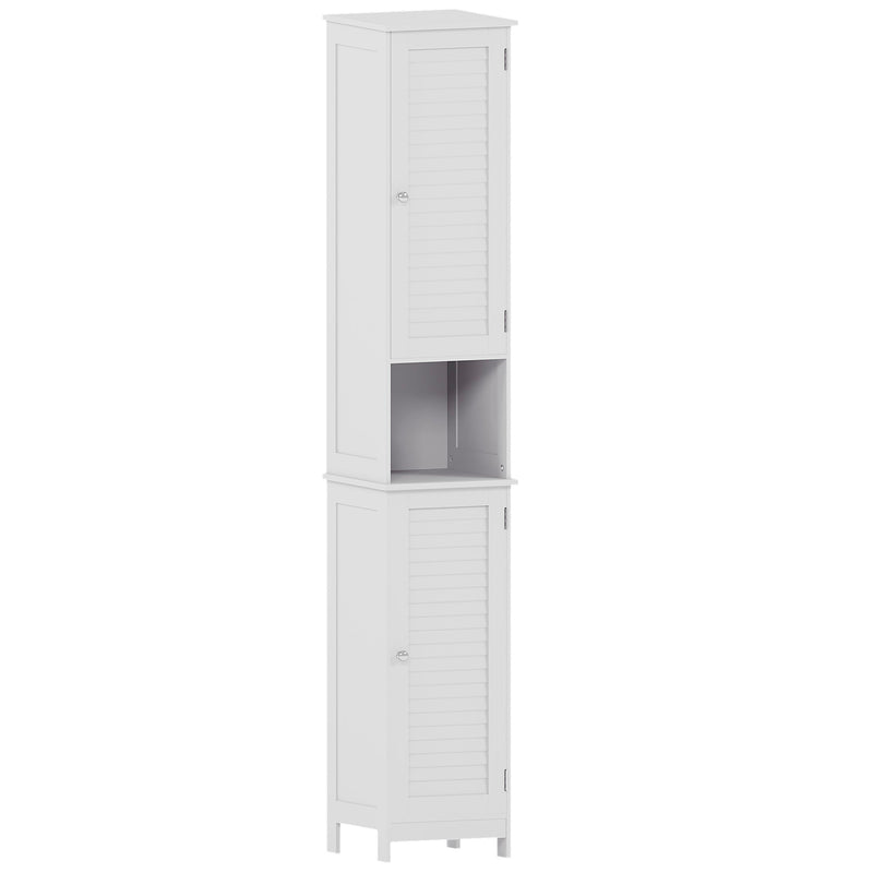 Bath Vida Liano 2 Door Tall Cabinet - White