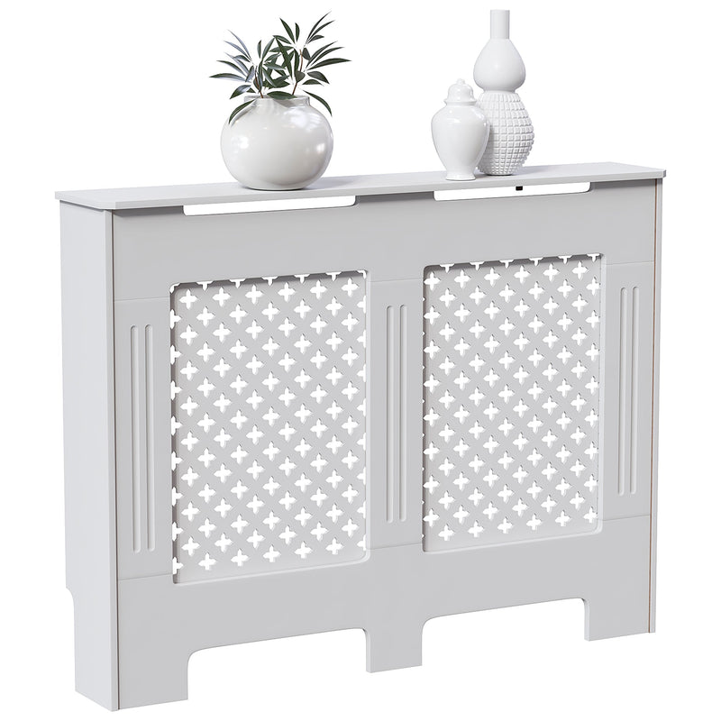 Vida Designs Oxford Radiator Cover - White - Medium