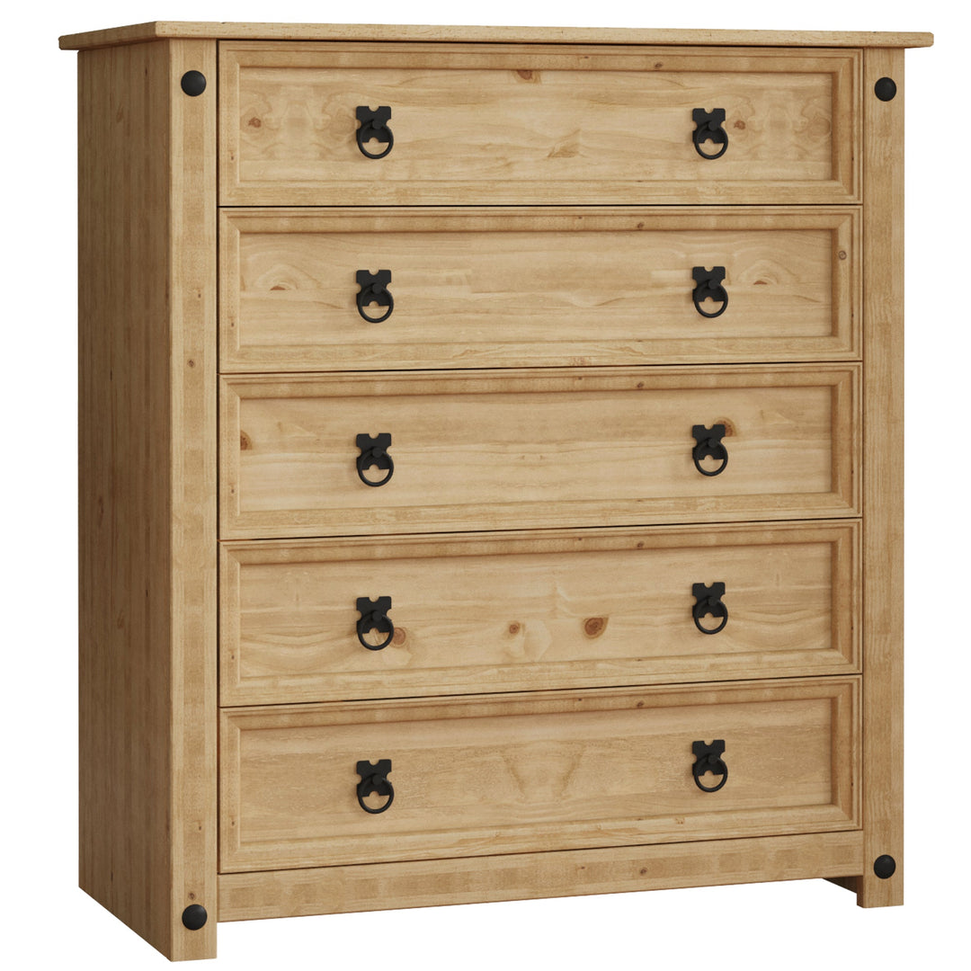 Commode met 4 laden in industriële stijl - zwart | bol