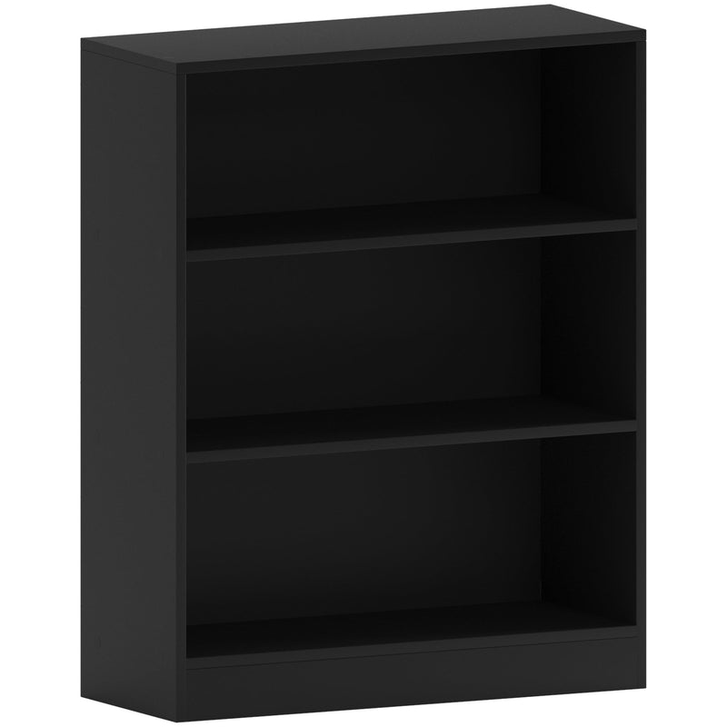 Vida Designs Cambridge 3 Tier Low Bookcase - Black