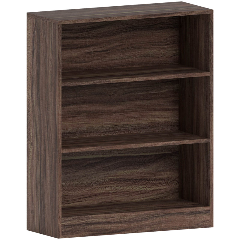 Vida Designs Cambridge 3 Tier Low Bookcase - Walnut