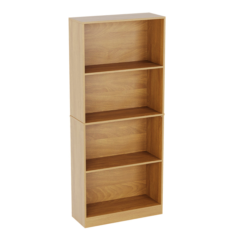 Vida Designs Cambridge 4 Tier Large Bookcase - Oak