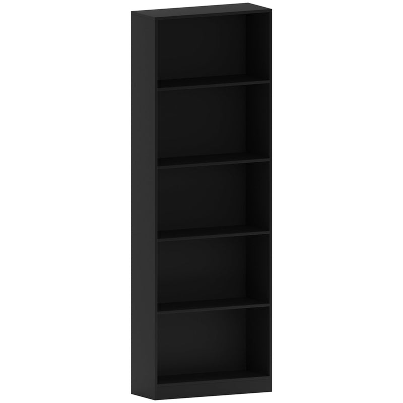 Vida Designs Cambridge 5 Tier Extra Large Bookcase - Black