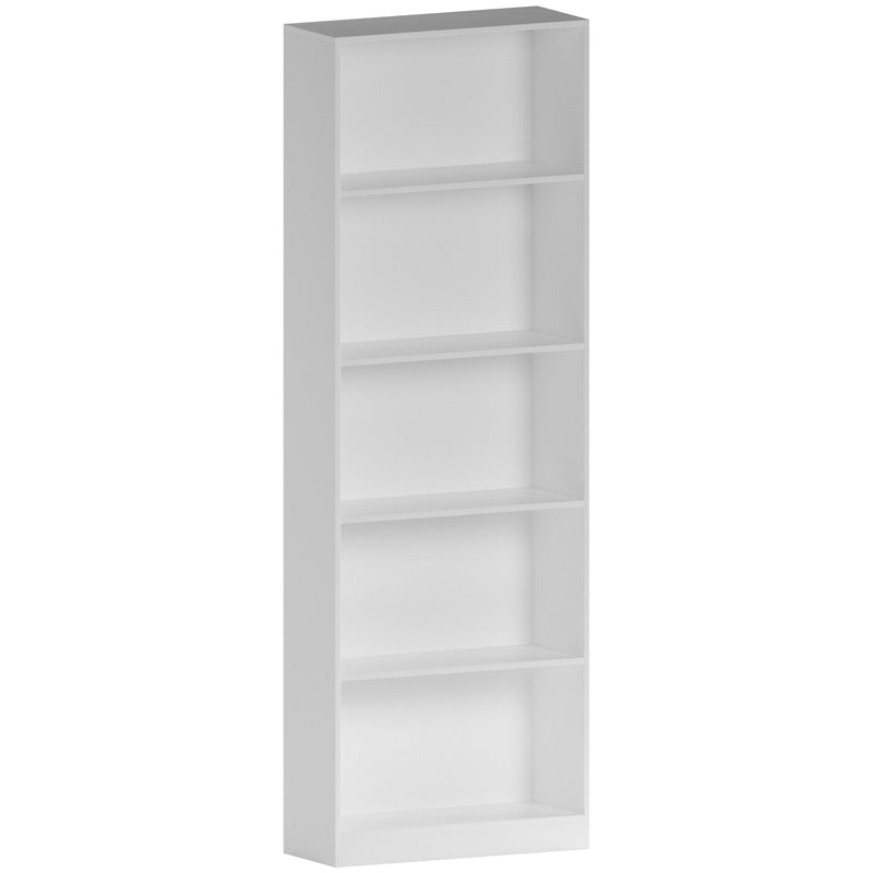 Vida Designs Cambridge 5 Tier Extra Large Bookcase - White