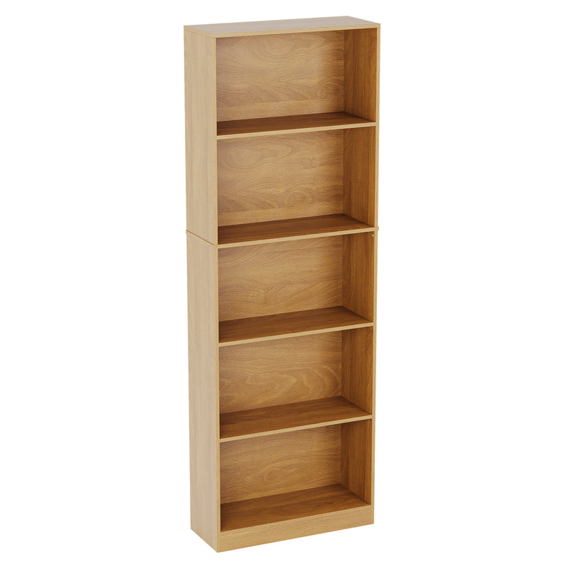 Vida Designs Cambridge 5 Tier Extra Large Bookcase - Oak