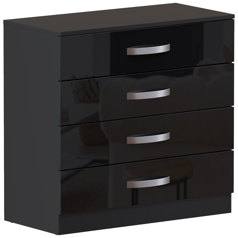 Vida Designs Hulio 4 Drawer Chest - Black