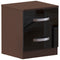 Vida Designs Hulio 2 Drawer Bedside Cabinet - Walnut & Black