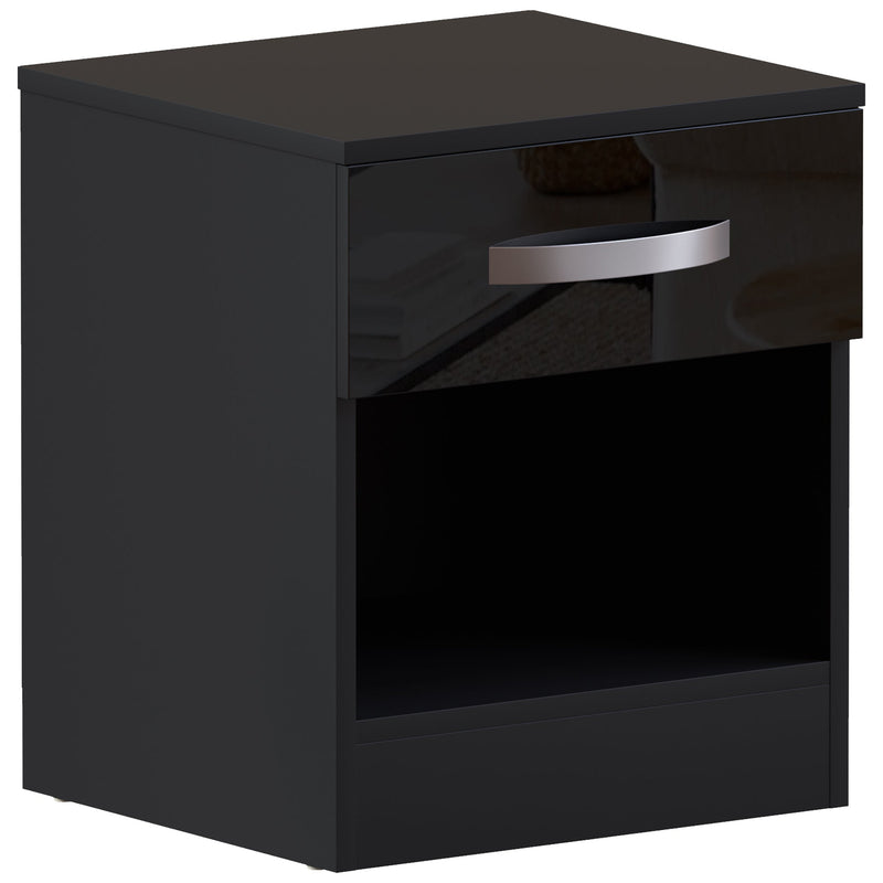 Vida Designs Hulio 1 Drawer Bedside Cabinet - Black