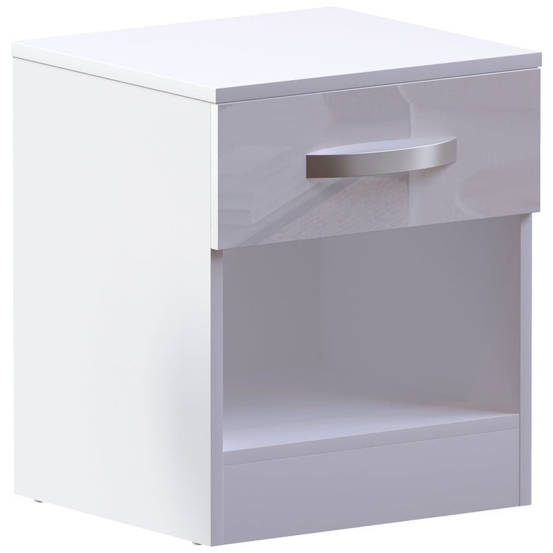 Vida Designs Hulio 1 Drawer Bedside Cabinet - White