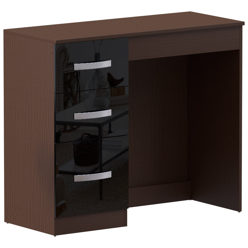 Vida Designs Hulio Dressing Table - Walnut & Black