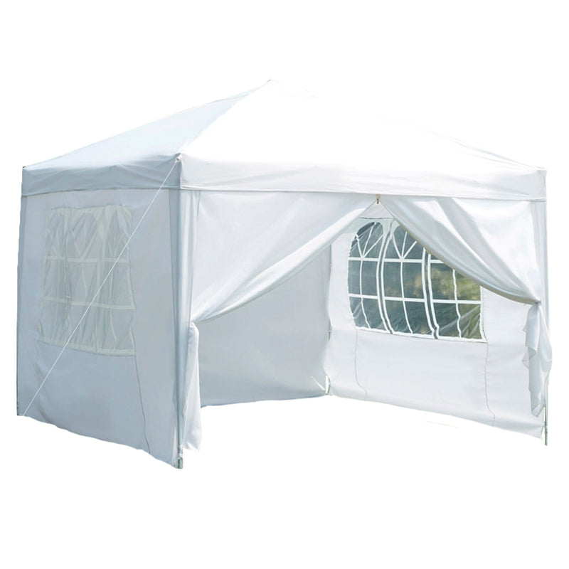 Garden Vida Pop Up Gazebo With Sides 2.5x2.5m - White