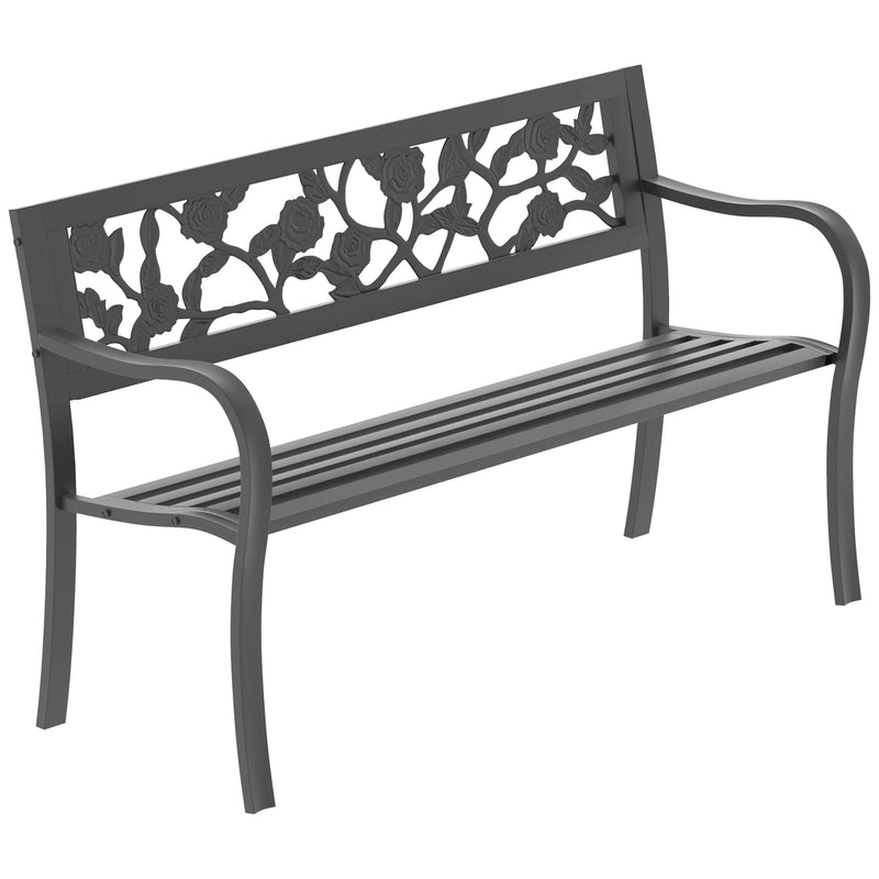 Garden Vida Steel Garden Bench - Rose