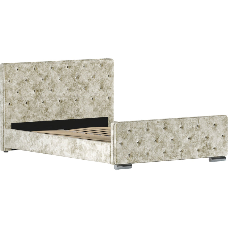 Vida Designs Arabella 4ft6 Double Bed - Crushed Velvet Champagne