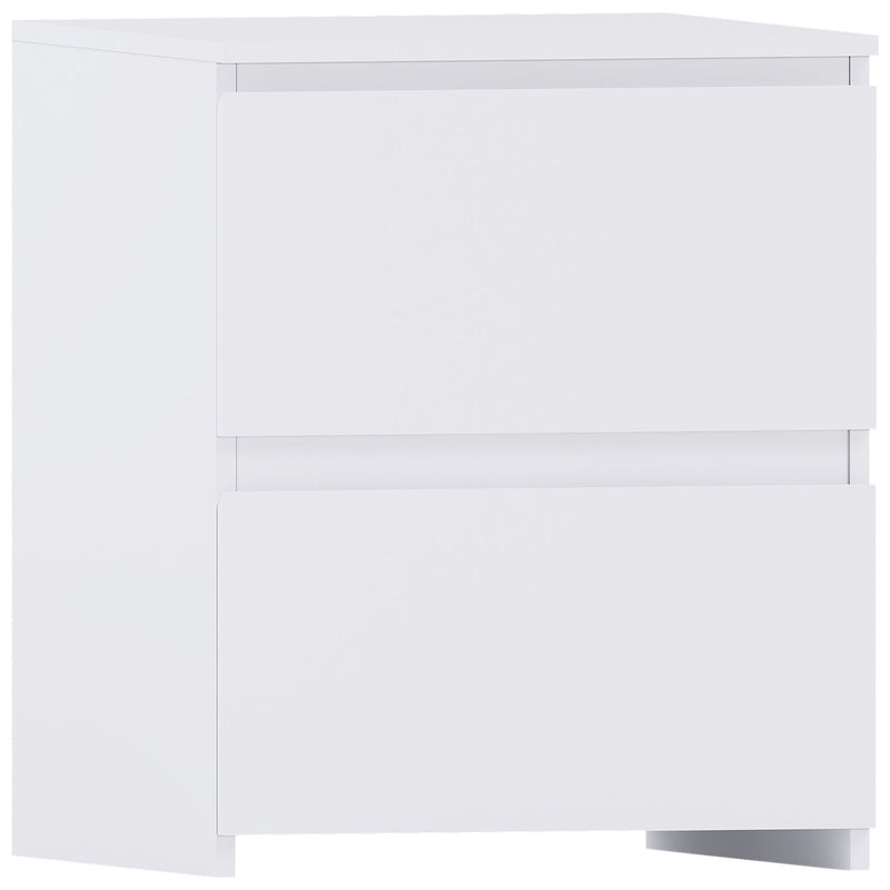 Vida Designs Denver 2 Drawer Large Bedside Chest - White