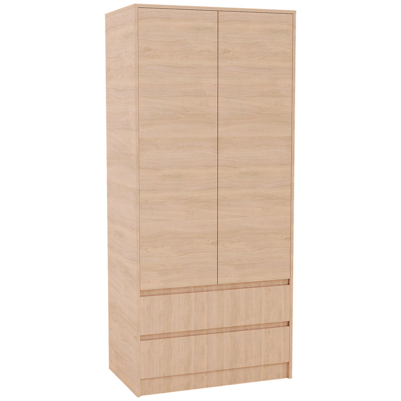 Vida Designs Denver 2 Door Wardrobe With Drawers - Pine