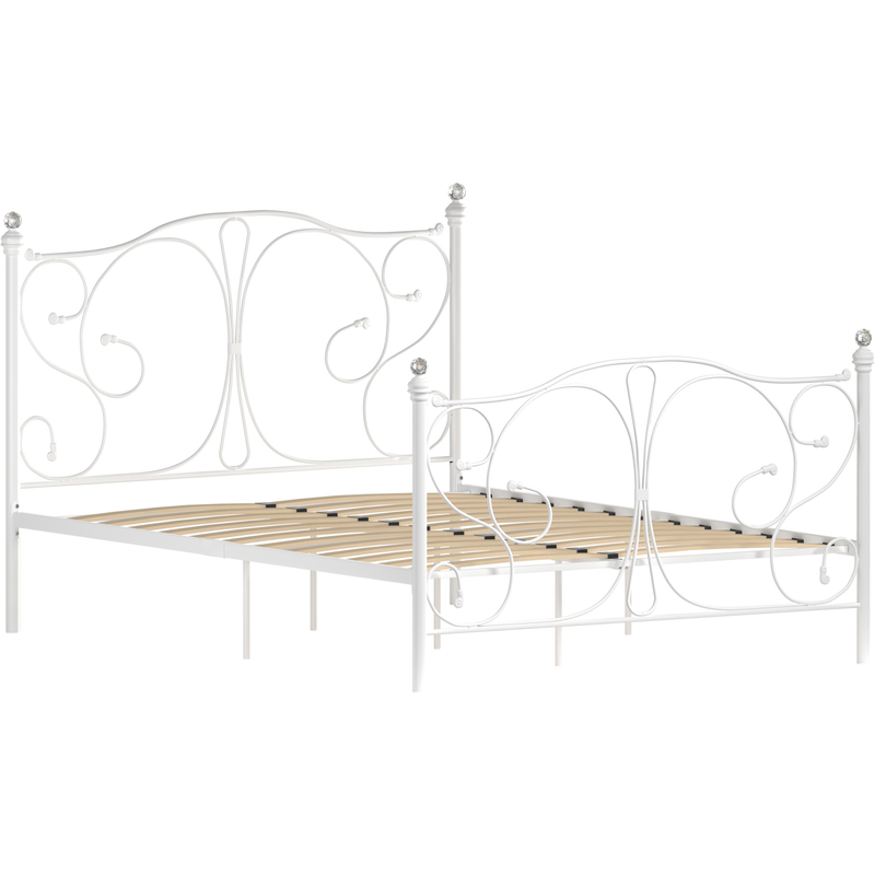 Vida Designs Barcelona 4ft6 Double Metal Bed - White