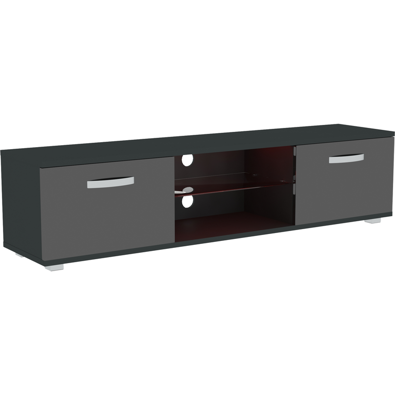 Vida Designs Cosmo 2 Door LED TV Unit - 160cm - Black